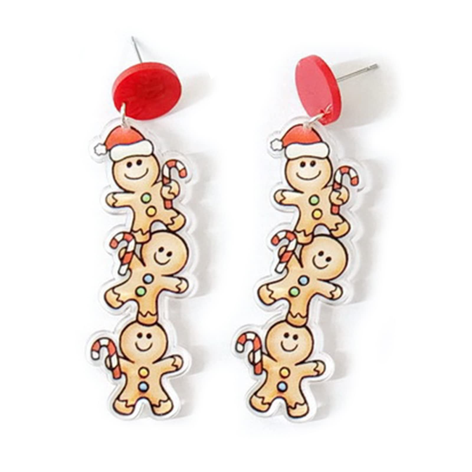 Gingerbread Earrings for Women Christmas Earrings Dangle Holiday Earrings Christmas Jewelry