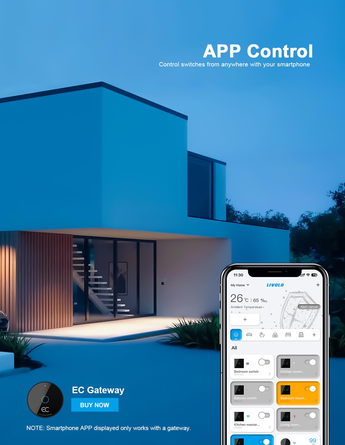 LIVOLO Smart Gateway Smart Hub en comparación con el Smart Switch