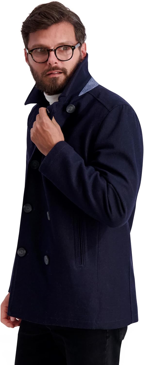 Classic Nautica Men's Wool Peacoat Style