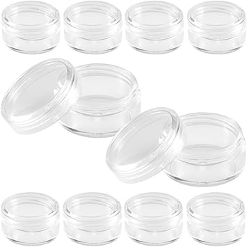 Nailfun 10 Pots Vides Transparents De 10 Ml Amazon Fr Beaute Et Parfum