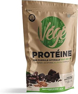 Nova Pharma – VEGE Protein – 100% Made in Canada – New All-in-One Vegan Plant Based Proteins Powder for Shakes – Organic Flavors Rich in Omega-3 (Chocolate, 26 Servings – 2.2LBS)