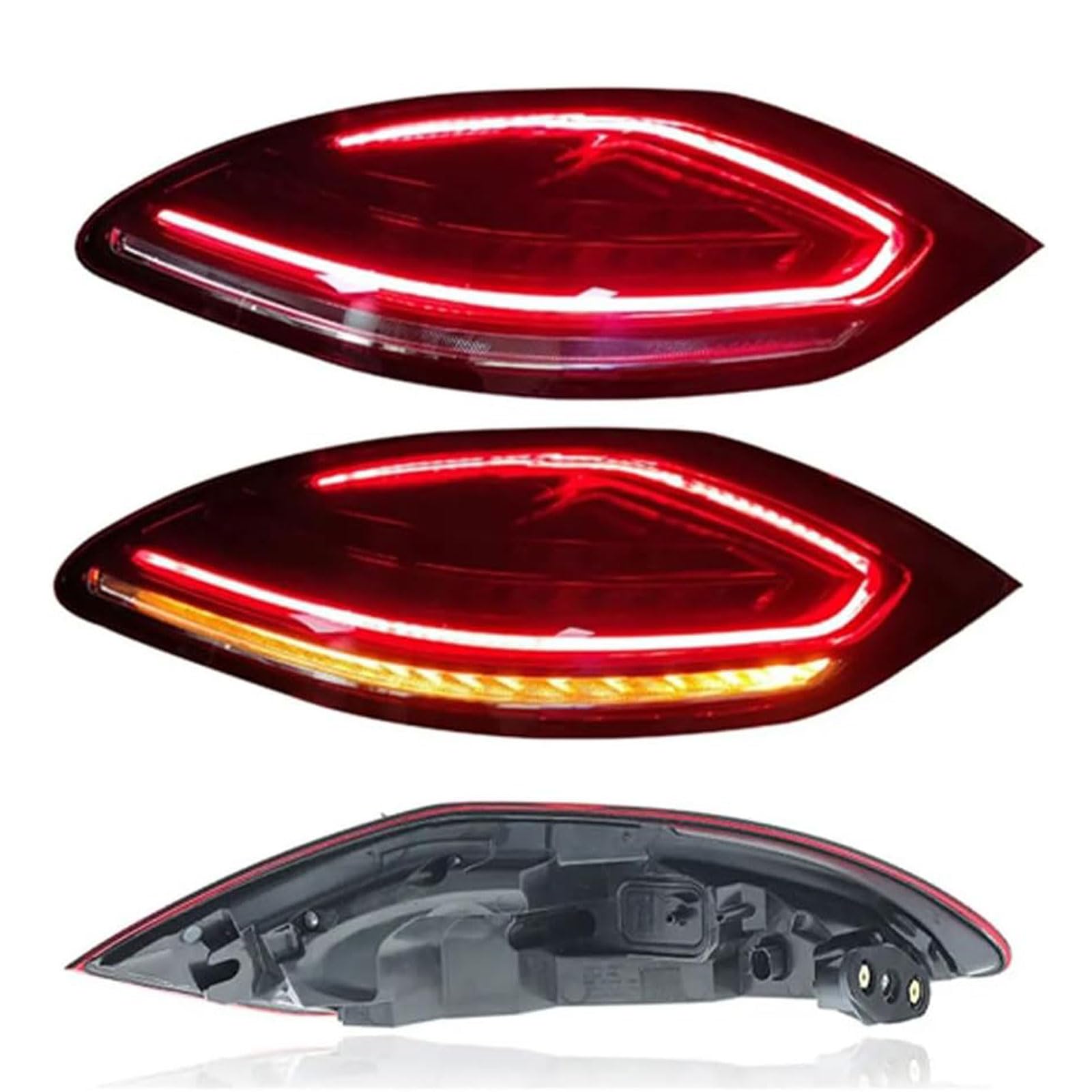 Faro Trasero de Coche para Porsche Panamera 970 2010 2011 2012 2013, Piloto Trasero Conjunto Luz Traseras Lámpara Freno Coche Luz Advertencia Accesorios,Smoked