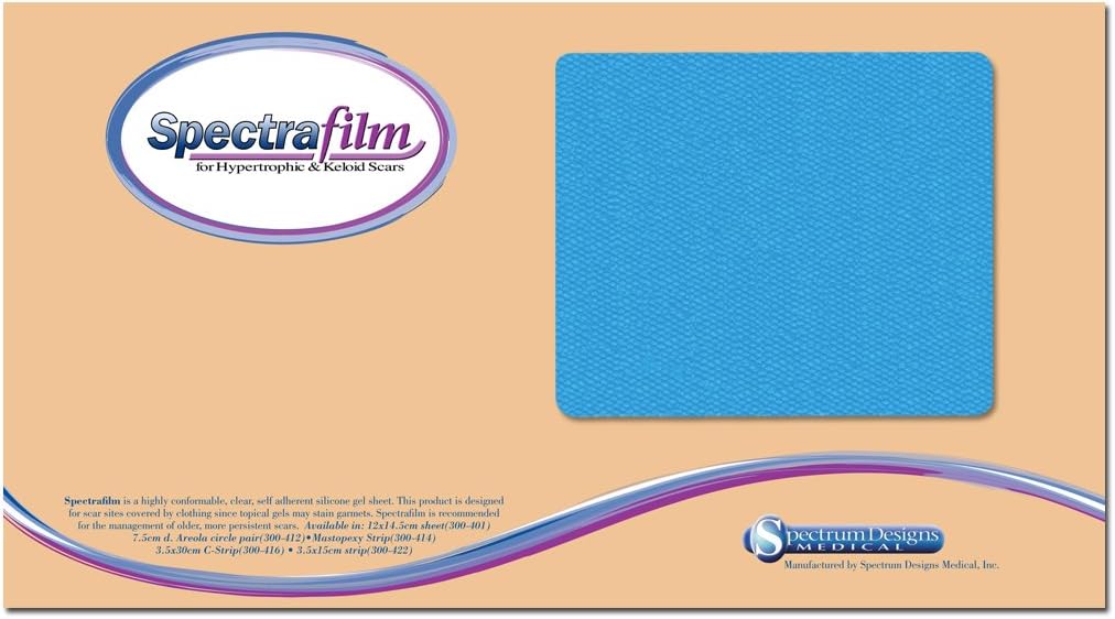 Silicone Gel Sheeting - Small Sheet 12 x 14.5cm (4.7 x 5.7in) - for The Management of hypertrophic and Keloid Scars