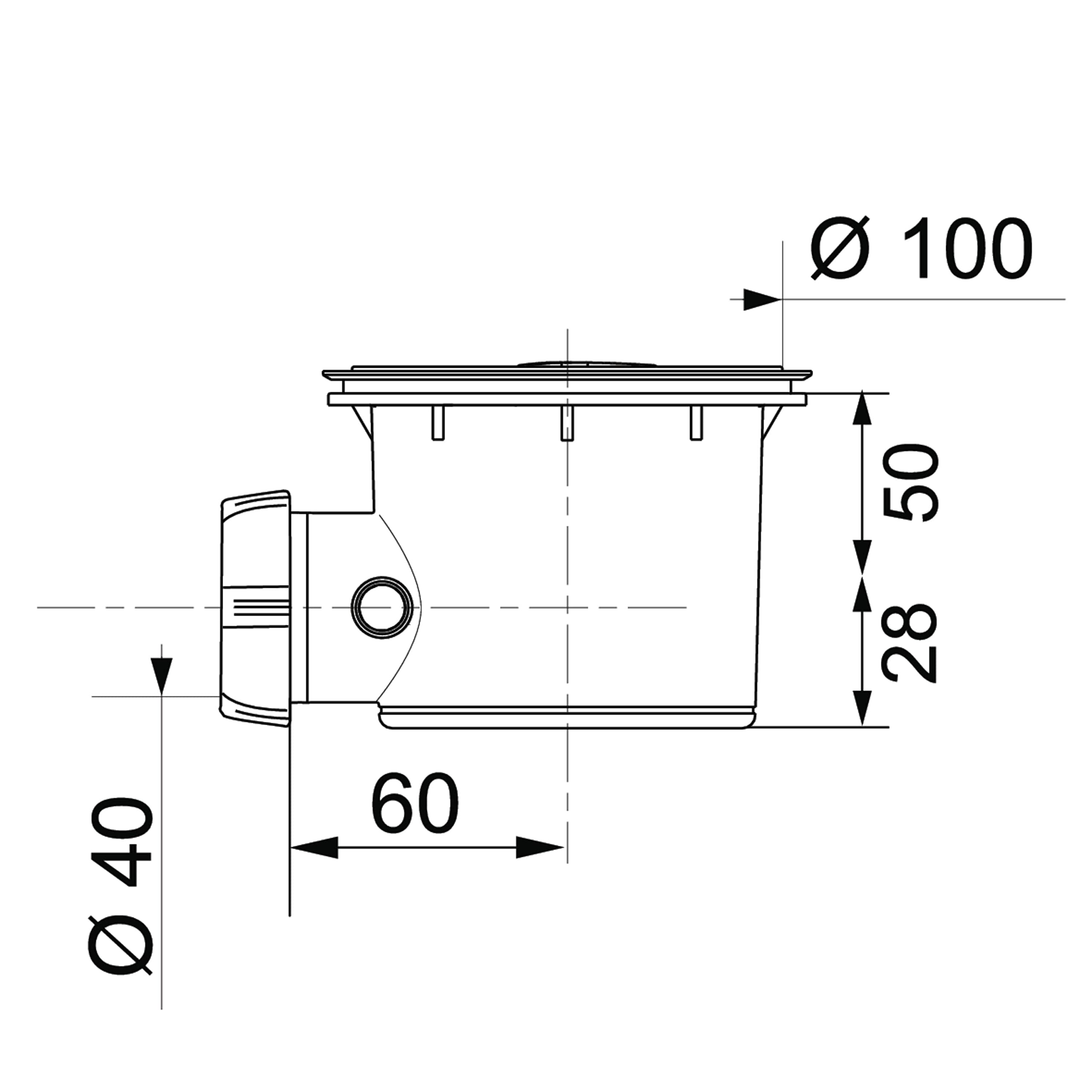 Wirquin 30722460 Ablaufgarnitur für Design oder Fliesen Duschwanne, grau