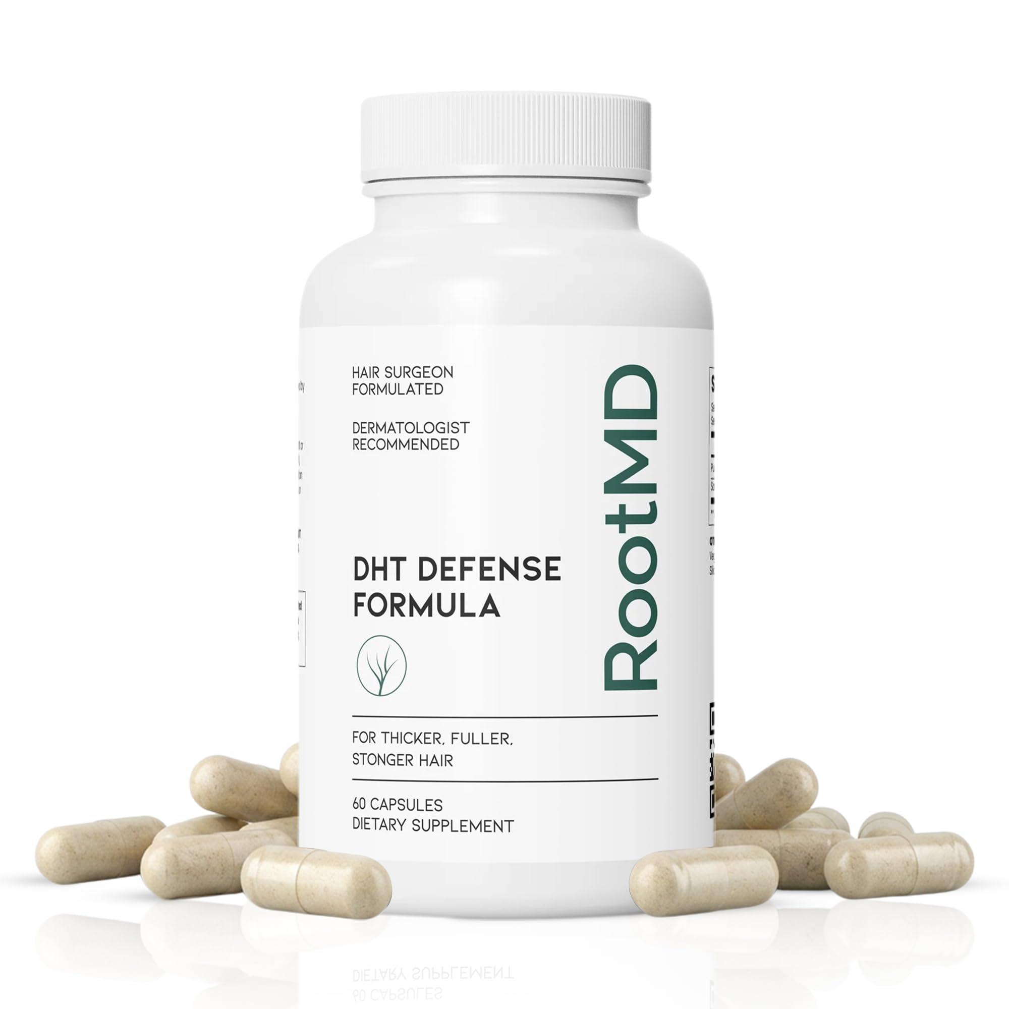 DHT Blocker Supplement for Hair Loss & Hair Growth, Saw Palmetto & Pumpkin Seed Oil, Hair Surgeon Formulated for Thinning Hair in Men and Women, 60 Capsules, 30-Day Supply