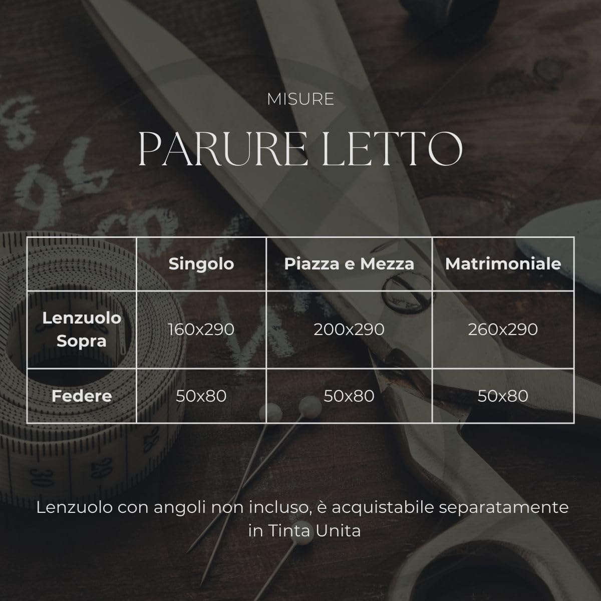Cassera Casa | Parure Letto Lenzuola Doppia Applicazione Tinta Unita Matrimoniale Raso Cotone 300TC Altissima Qualità Made in Italy | 2 Federe 50x80cm + 1 Lenzuolo Sopra 260x290 || Suite (Naturale)