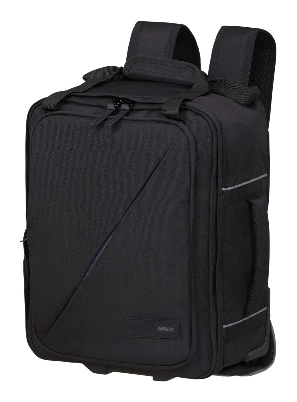 American Tourister Take2Cabin - Ryanair/Wizz Air/Vueling Bolsa de Cabina 40 x 30 x 20 cm, 24,5 l, 1,50 kg, Mochila con Ruedas, Equipaje de Mano, Mochila de Avión MS Bajo Asiento, Negro