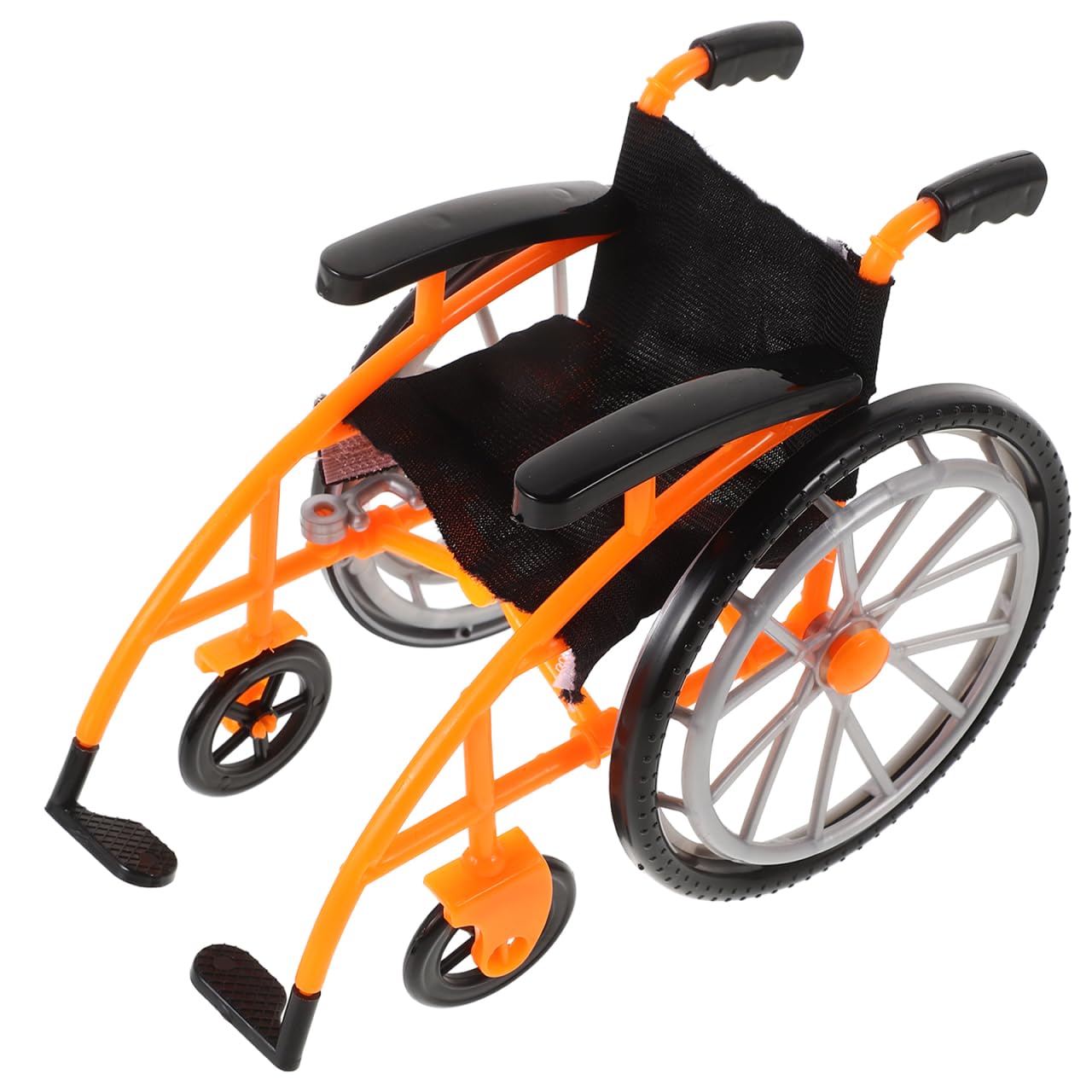 Toddmomy Mini Foldable Dolls Wheelchair and Crutches Set Realistic Dollhouse Accessories for Pretend Play and Action Figures Lightweight Carry Wheelchair Toy
