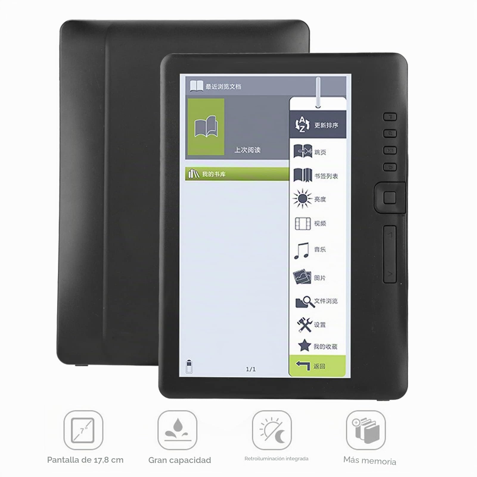 Dispositivos Ereader, lectores de Libros electrónicos, lectores de Libros electrónicos para Transportar y Acceder a una Gran cantidad de Libros Digitales Mientras viaja (4G Memory)