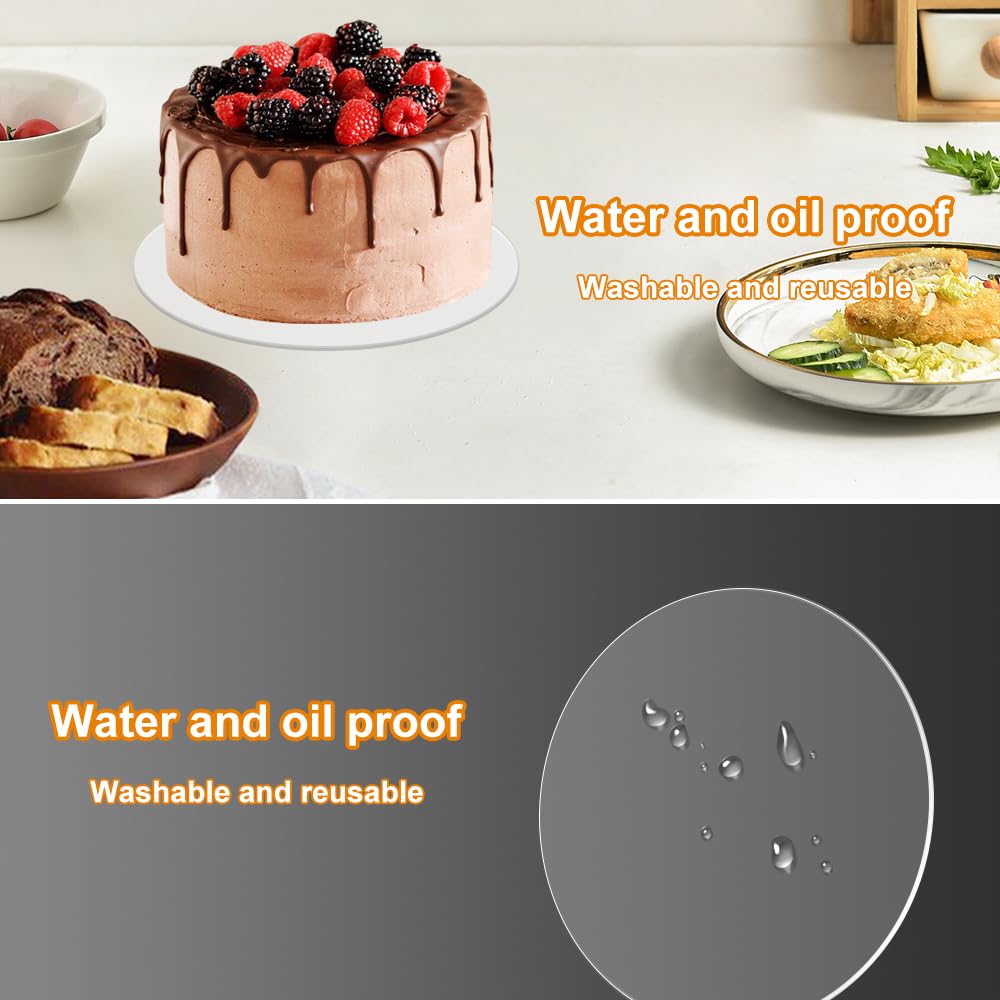 3 Disques Acrylique Ronds Pour Gâteaux – Transparents, Réutilisables, 22 Cm – Supports Pour Pâtisserie, Décoration, Transport De Gâteaux