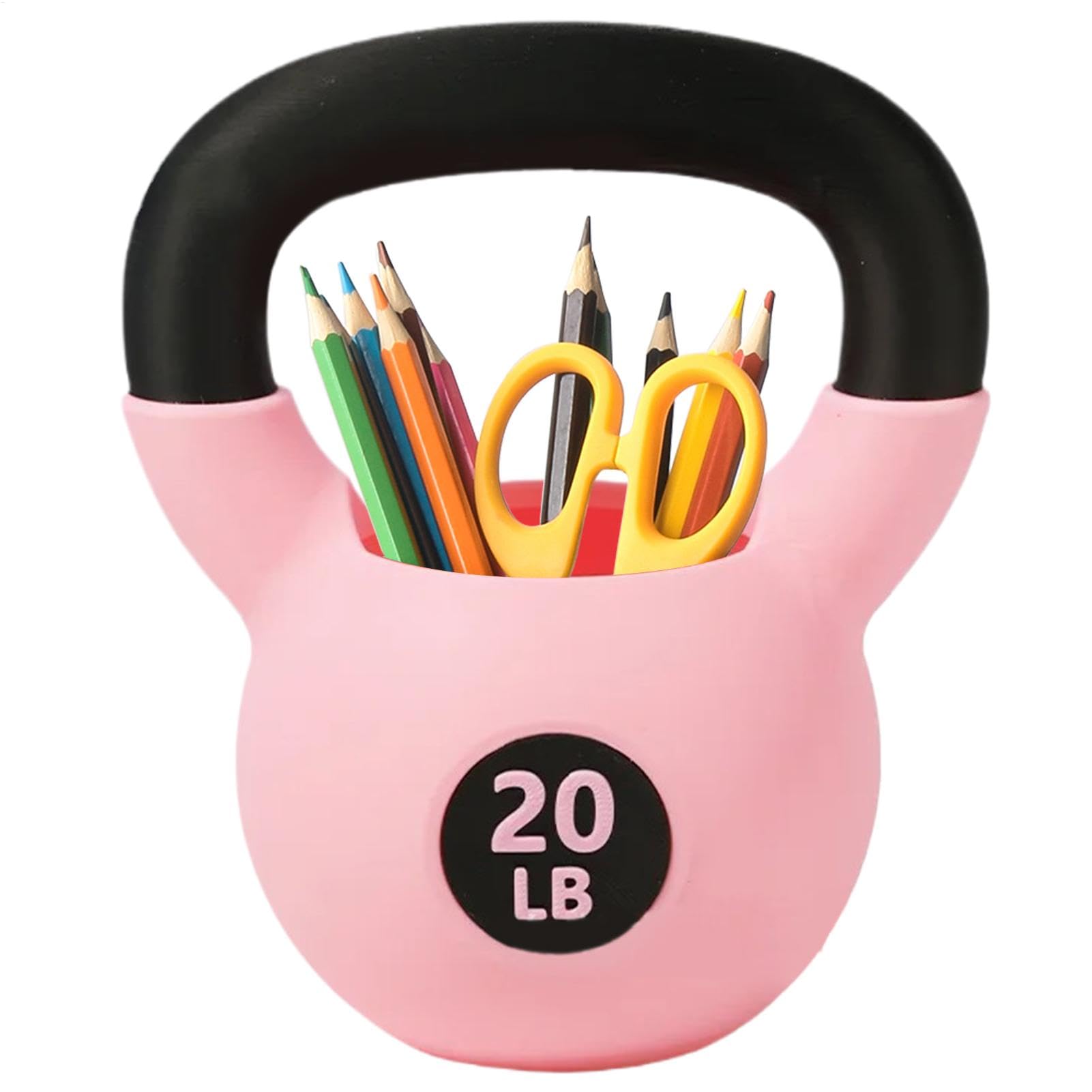 Shaersu Kettlebell Pen Holder, Creative Pen Holder Cups for Desktop Organizer, Funny Desktop Organizer for Fitness lovers, Home School Supplies, Desk Accessories