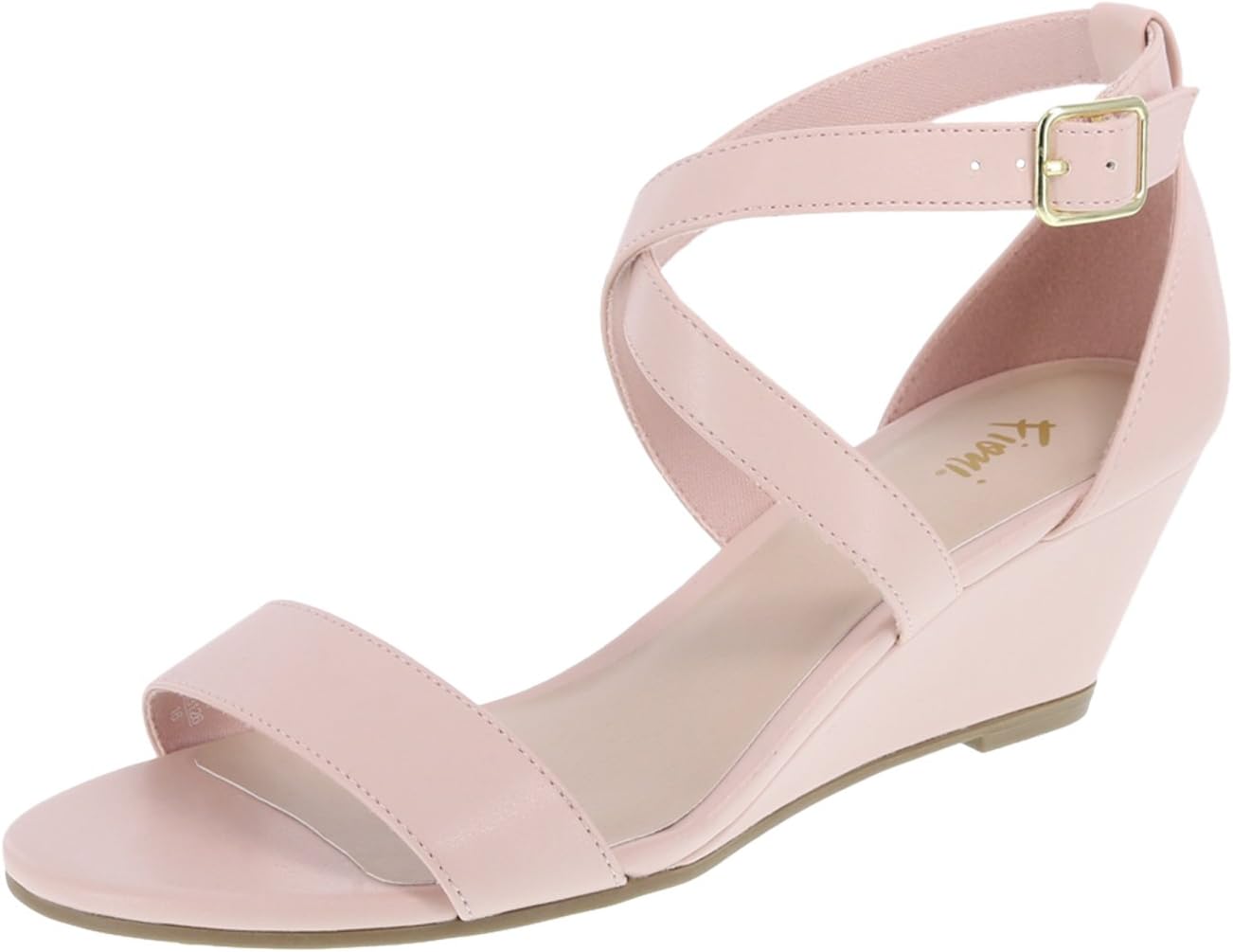 Fioni Women's Blush Women's Princess Mid-Wedge Sandal 7 Regular