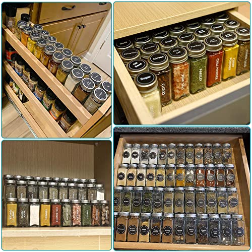 40-Pack 3.5 Oz Glass Spice Jars With 324 Labels, Shaker Lids And Airtight Metal Caps, Empty Reusable Square Seasoning Bottles, Spice Storage Containers, Marker And Stainless Steel Funnel #TOP3