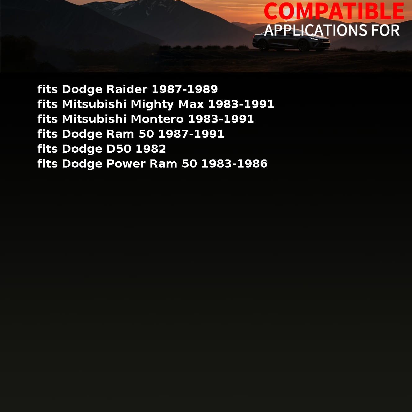 Suspension Control Arm Shaft Kit Front Upper fits Dodge D50 Power Raider Ram 50 1982 1983 1984 1985 1986-1991 fits Mitsubishi Mighty Max 1983-1991 Replacement MB109539 2 PCS