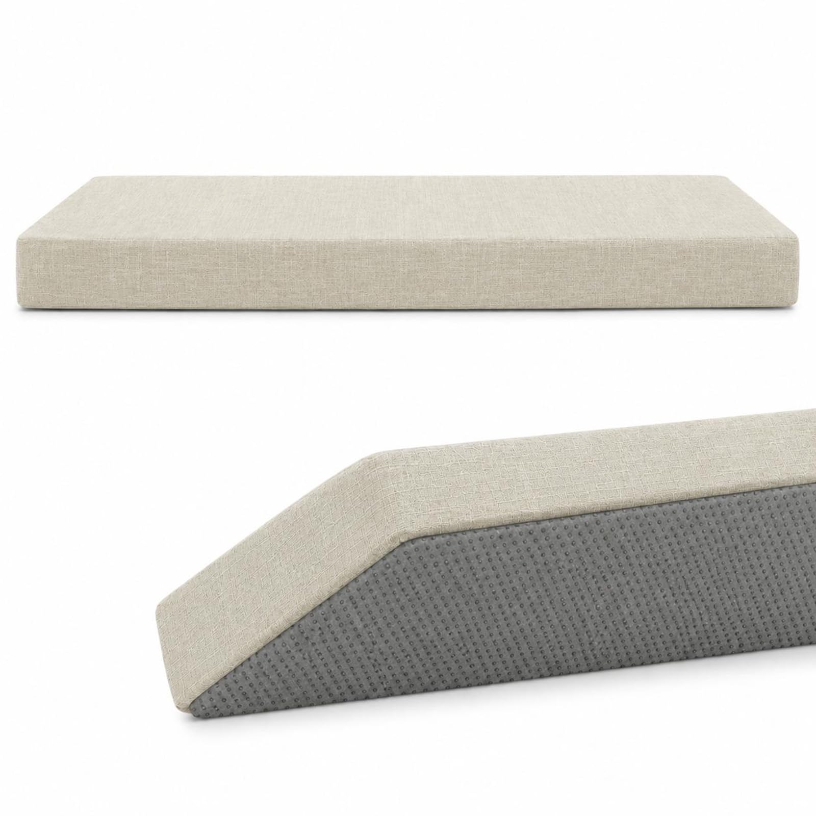 PTKG Bedroom Cushions Linen Texture Washable Indoor Bench Cushion