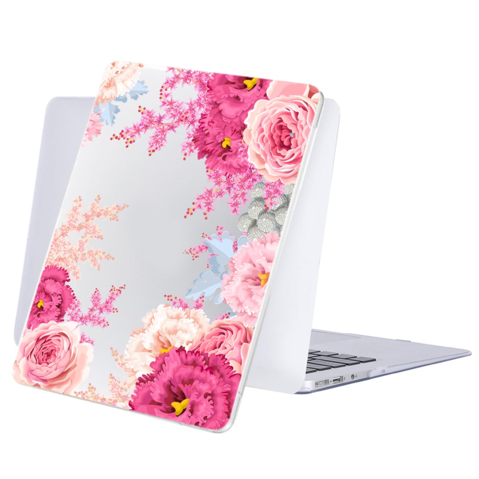 Carcasa MacBook Air 13 M1 para estudiantes y creativos con diseño de flores 8