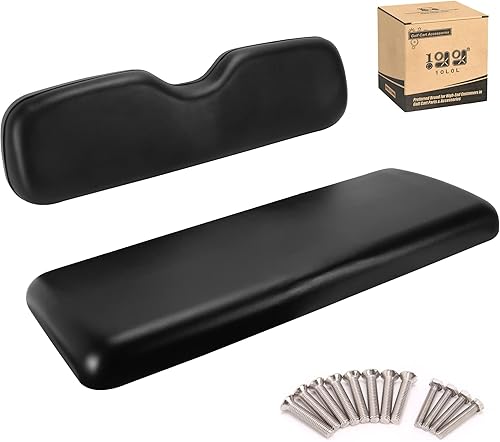 10L0L Cojines traseros universales de repuesto para EZGO Club Car Yamaha Golf Cart Cojín asiento trasero dedicado para asientos traseros abatibles -