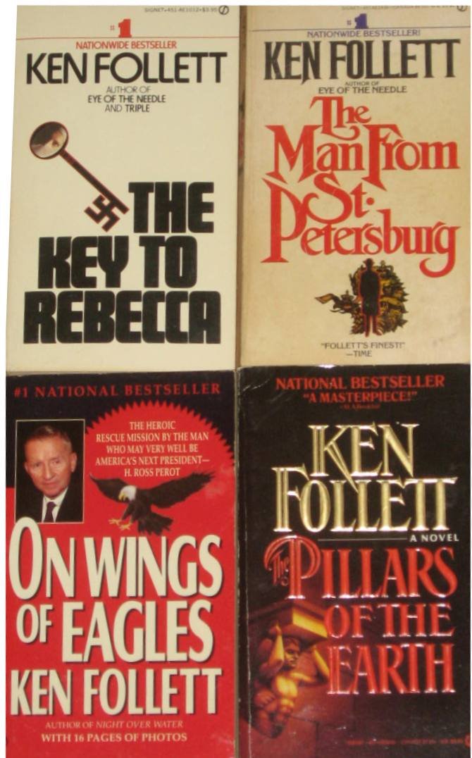 4 Novels by Ken Follett The Key to Rebecca / The Man From St