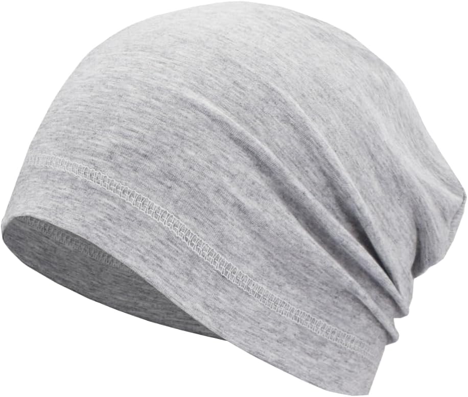 SRLLBBY Gorro de algodón ligero de verano, gorros finos y transpirables para dormir, gorros de calavera para correr, ciclismo, senderismo, pesca