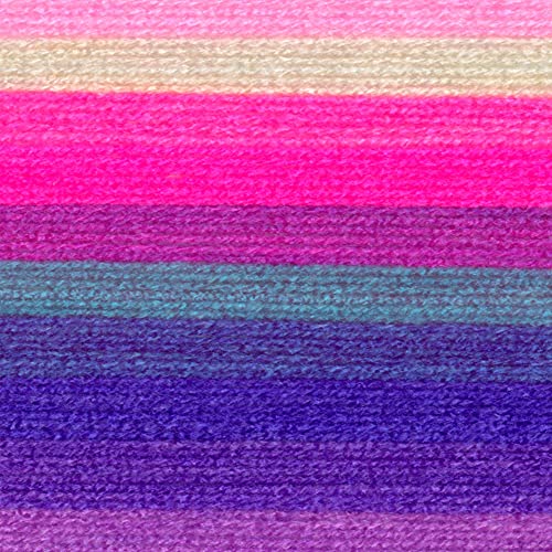 Image of Lion Brand Yarn (1 Skein) Mandala Baby Yarn, Unicorn Cloud | Variegated Light DK 100% Acrylic Knit & Crochet Fiber, Baby Projects, Blankets, Colorful Cloths, Triangle Shawls