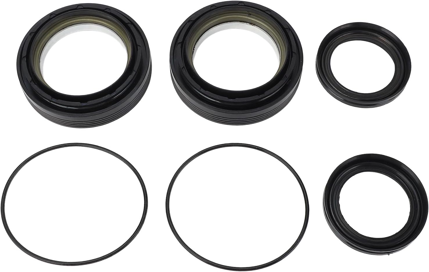 Front Axle Vacuum Knuckle Tube Seal Kit High Quality Heavy Duty Sealing Solution for F450 F550 Super Duty Excursion Dana 50 60 1998 2004 6PCS Steel Rubber Construction