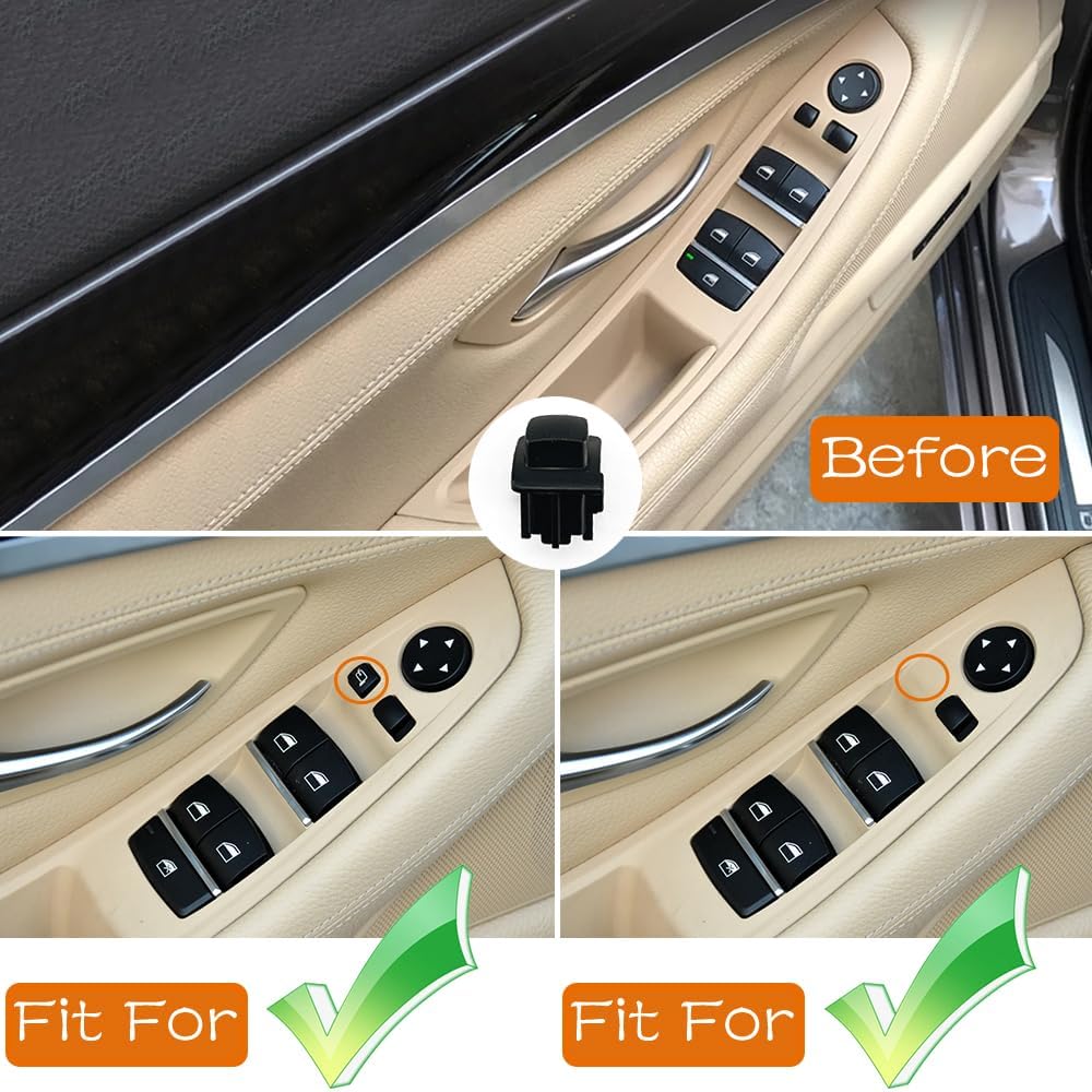 Car Door Handle for BMW 5 Series F10 F11 2011-2016 Interior Door Handles Replace Cover Car Door Handle Assembly 520i 528i 530i 535d 535i 550i (Beige, Main Driver)