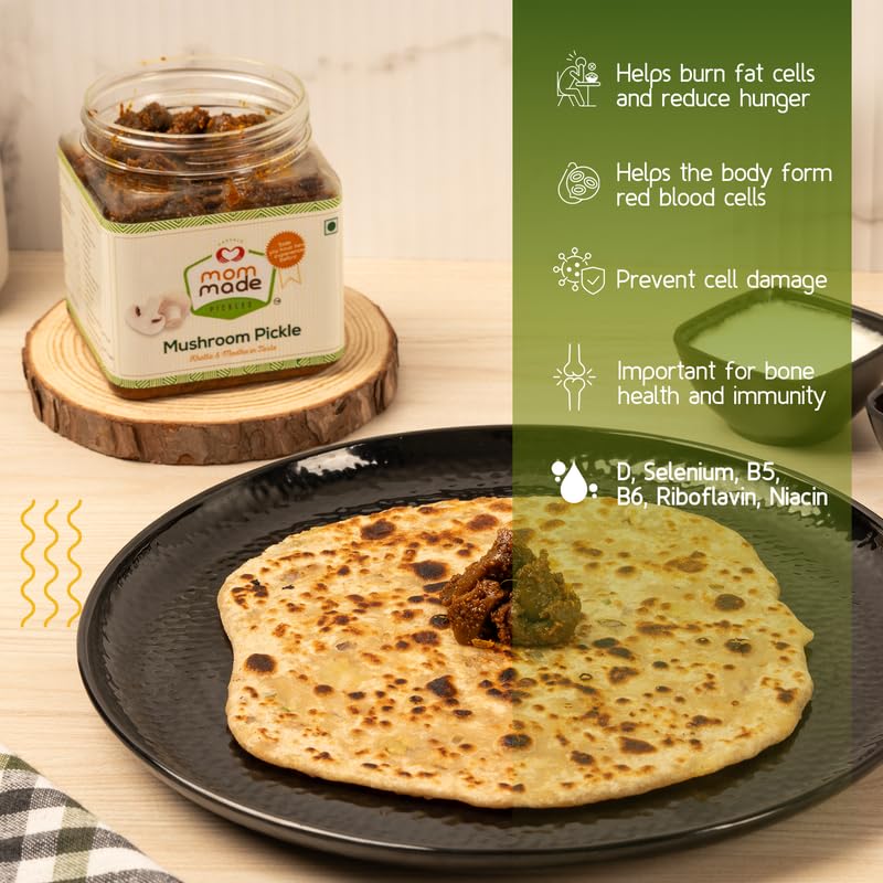 Kansal's Mom Made Mushroom Pickle, 500gms – Best Homemade Khatta Meetha Khumb Ka Punjabi Achaar 1