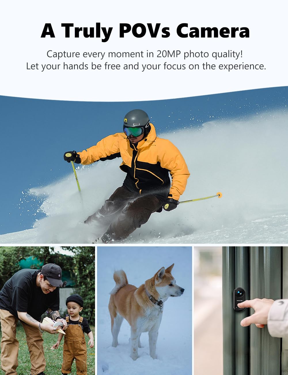 Apexcam K70 4K Mini Action Cam,POV Body Cam Con Scheda 64GB,WiFi EIS 20MP Body Cam Sportiva Portatile Vlogging Fotocamera,30M Fotocamera Subacquea,Videocamere Montate sul Corpo Con Supporto Magnetico