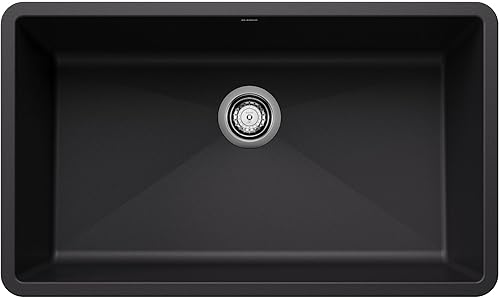 Miniatura 8 de BLANCO, Antracita 440149 PRECIS SILGRANIT Fregadero de cocina de montaje inferior super sencillo, 32" X 19"