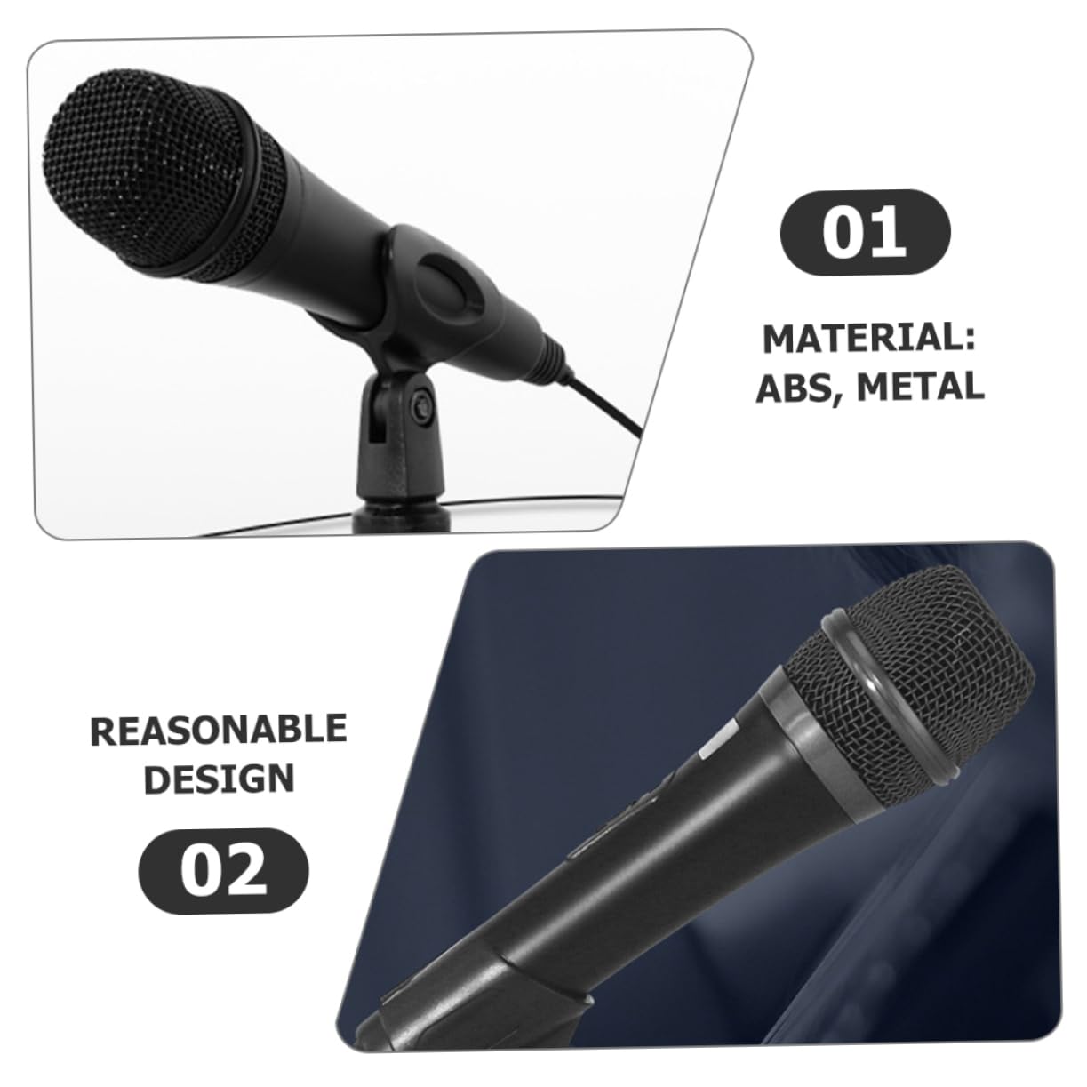 BESPORTBLE Microfono Condensatore Materiale Abs e Metallo Cattura Vocale Accurata USB Cavo per Streaming e Conferenze per Performance Sul Palco e Trasmissioni Radio