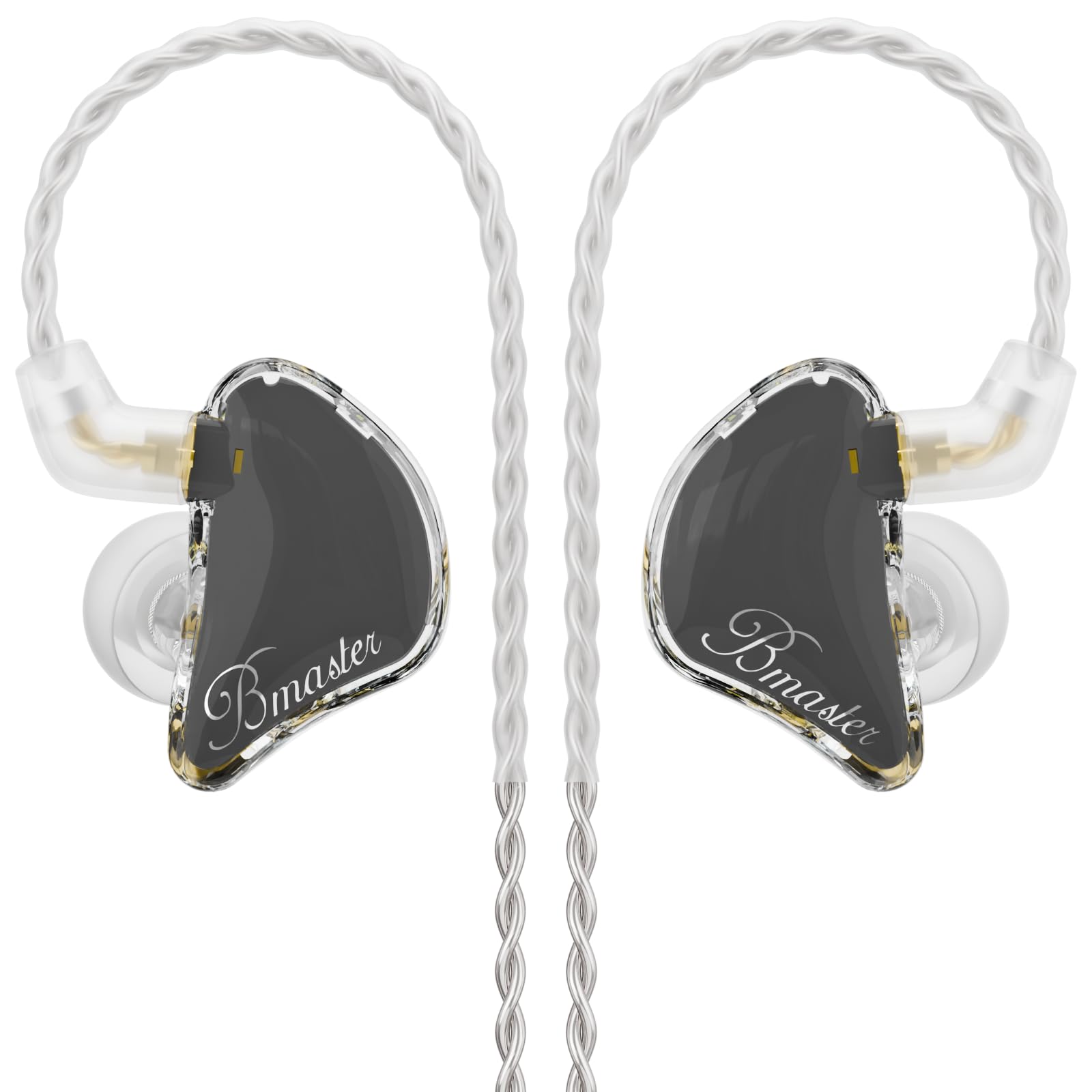 sage gray triple driver earphones with powerful bass noise isolation