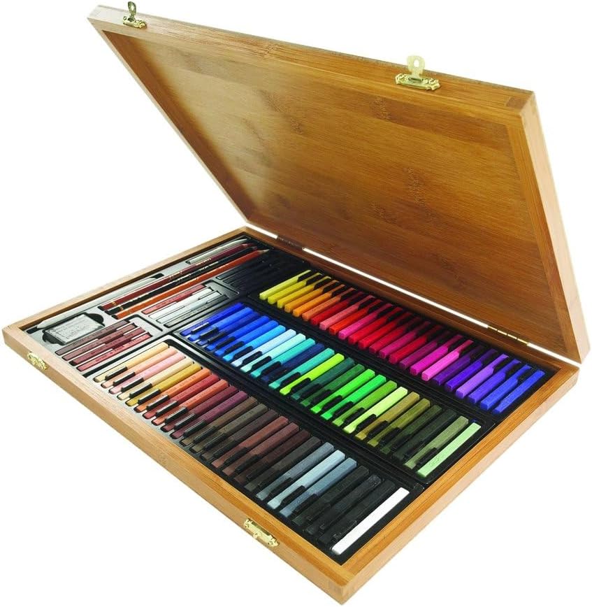 Conté à Paris, Colour & Sketch Pastel Carré Wood Box, Set of 84 - Assorted