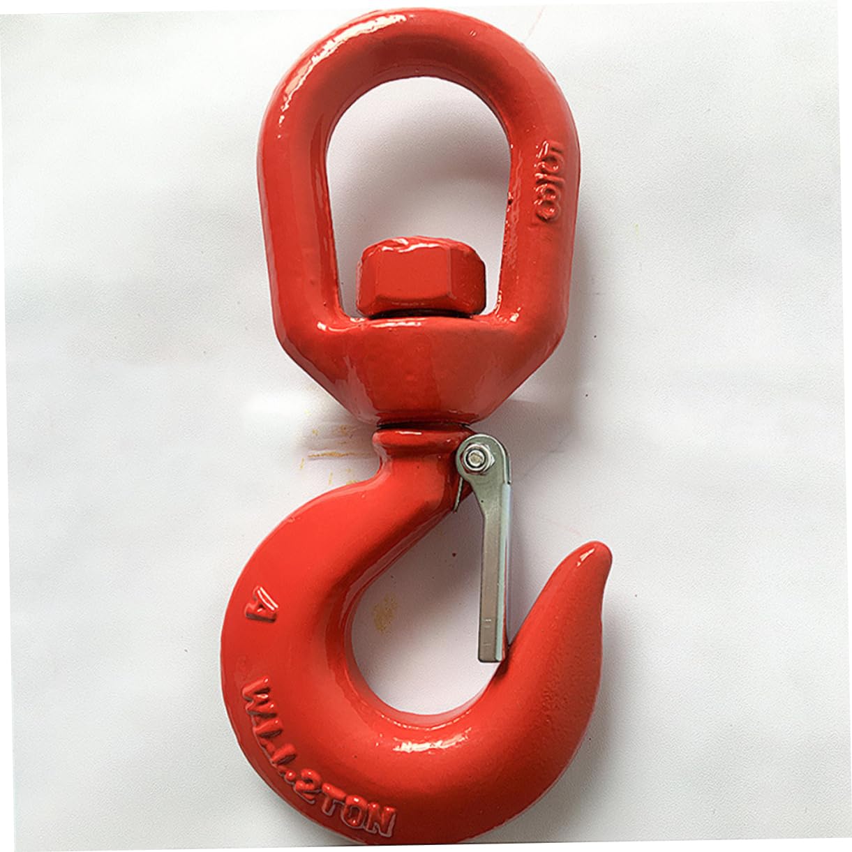 Gancio Girevole per Sollevamento Tonnellate Acciaio Resistente con Chiusura Sicurezza per Applicazioni Industriali e Rotazione e Installazione Rapida