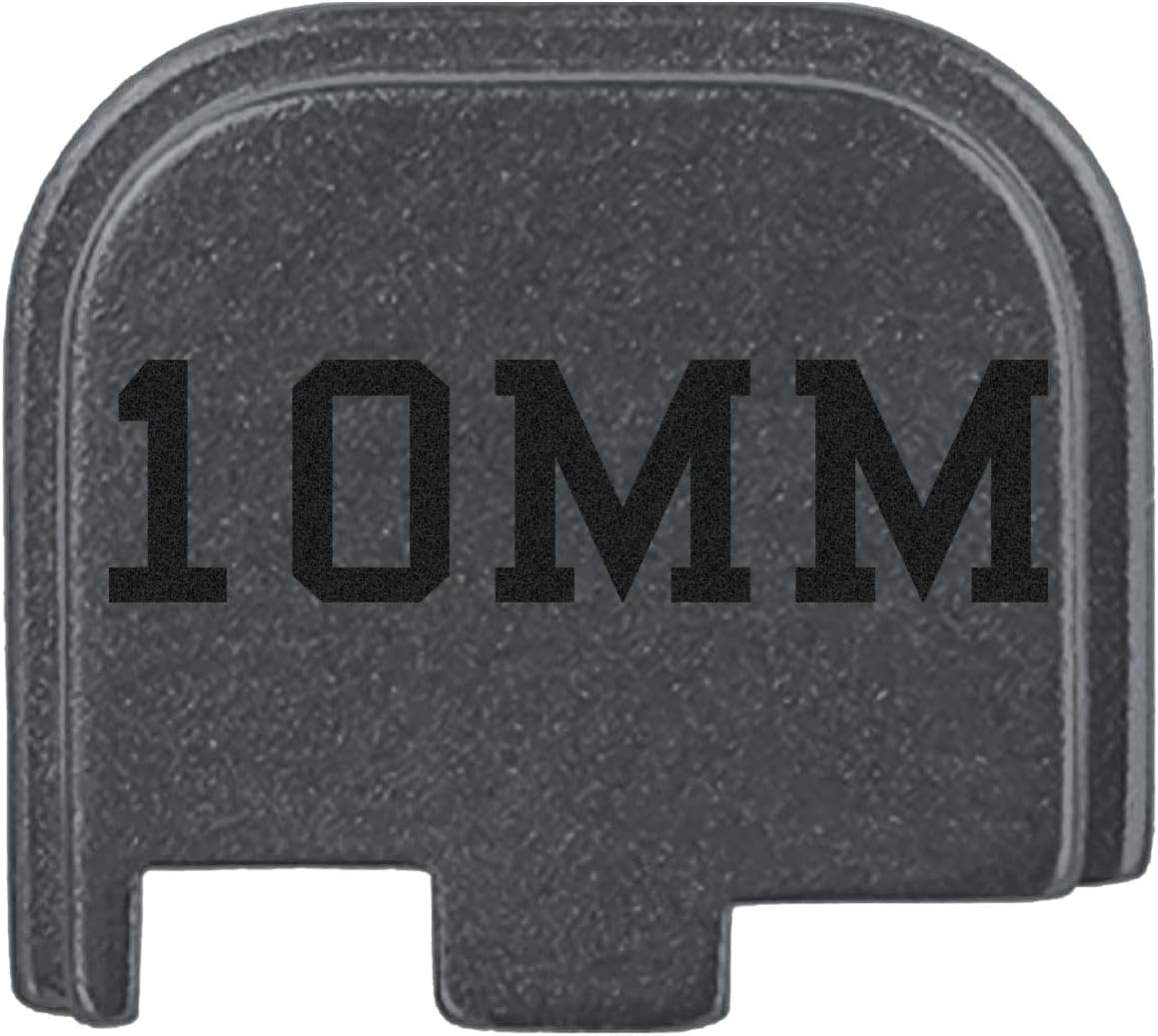 NDZ Performance Slide Cover Back Plate for Glock 43 43X 48 & PSA Dagger Micro – Aluminum Upgrade with Black Engraving – 10MM Caliber – Gray