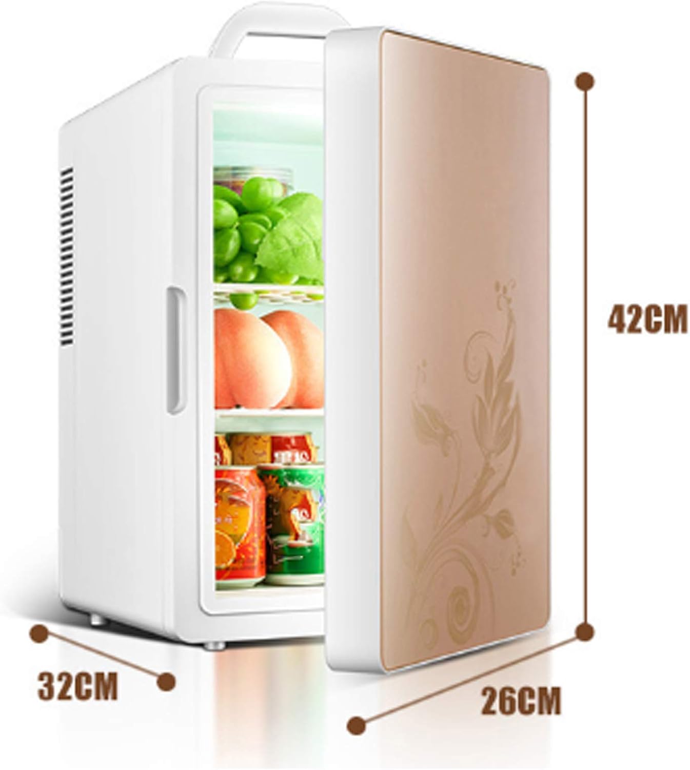 Mini Fridge/Cosmetic Car Refrigerator-16 Liters Small and Light Low Noise Quick Cooling Up to 0 Degrees Used for Makeup and Skincare Can Also Be Used in Home Car Bar
