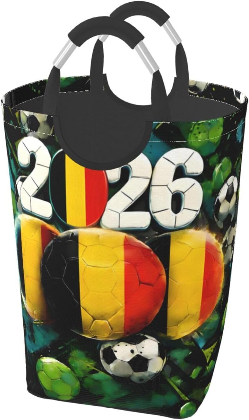Pride Of Belgium 2026 Foldable Dirty Laundry Bag, Waterproof Oxford Fabric With Pe Board Base, 50l Capacity For Home & Travel