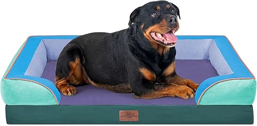 Miniatura 259 de Comfort Expression - Cama ortopédica perros pequeños, 20 x 14 pulgadas, impermeable, espuma soporte cartón de huevo, cojines extraíbles, sofá con