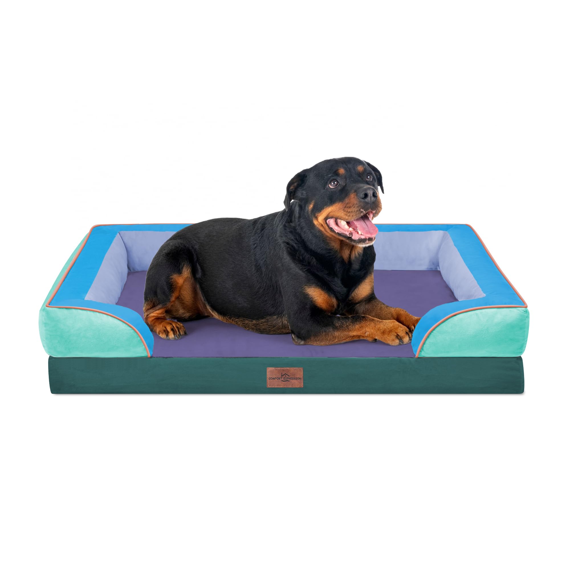 Comfort Expression Orthopedic Dog Bed for Extra Large Dogs with Bolster