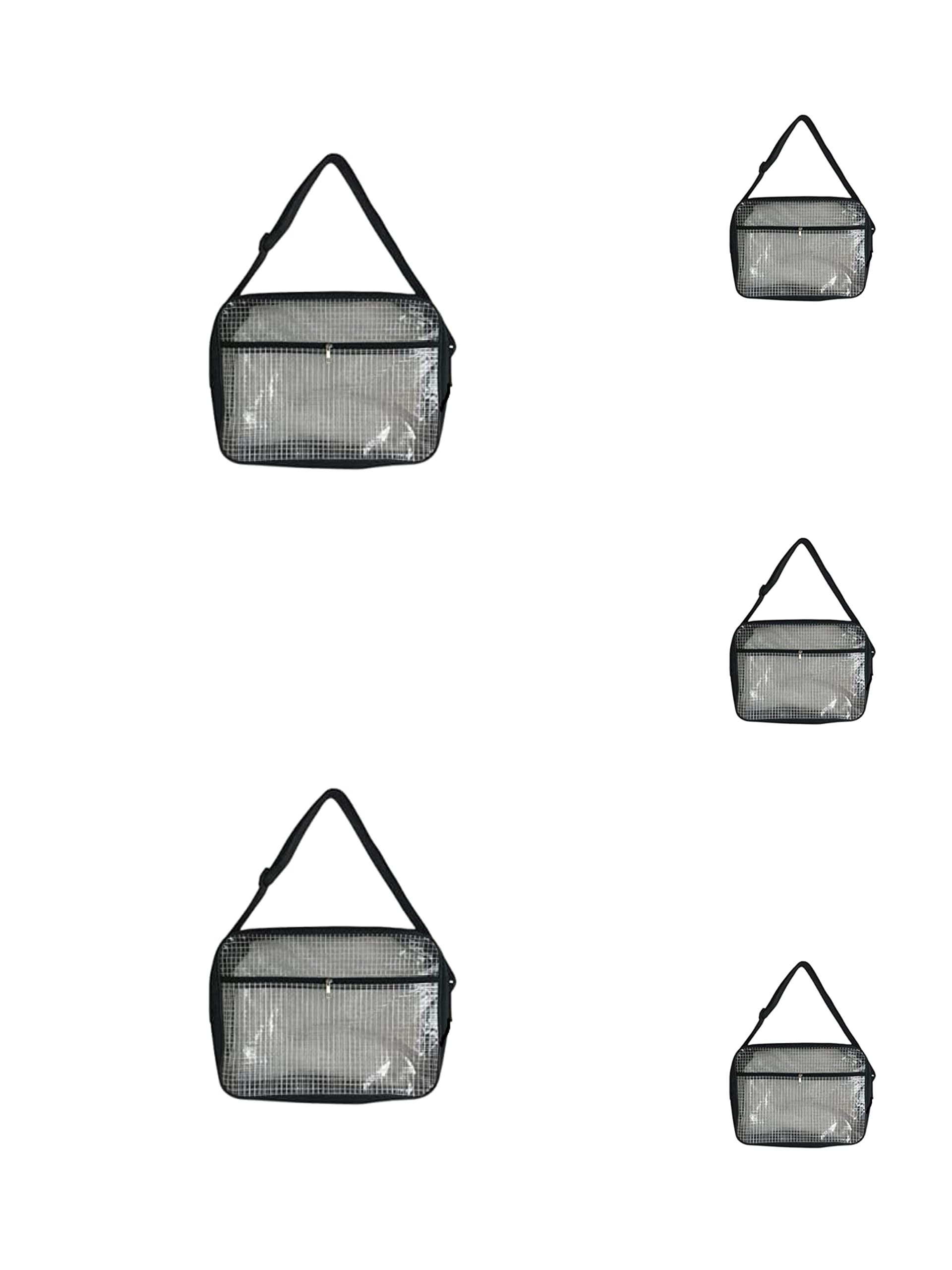 QIAOLIANQIAO ESD 15.7"L x 3.1"W x 11.8"H anti-static clear pvc shoulder bag,cleanroom engineer tool bag, for engineer put computer tool working in clean room 5PCS