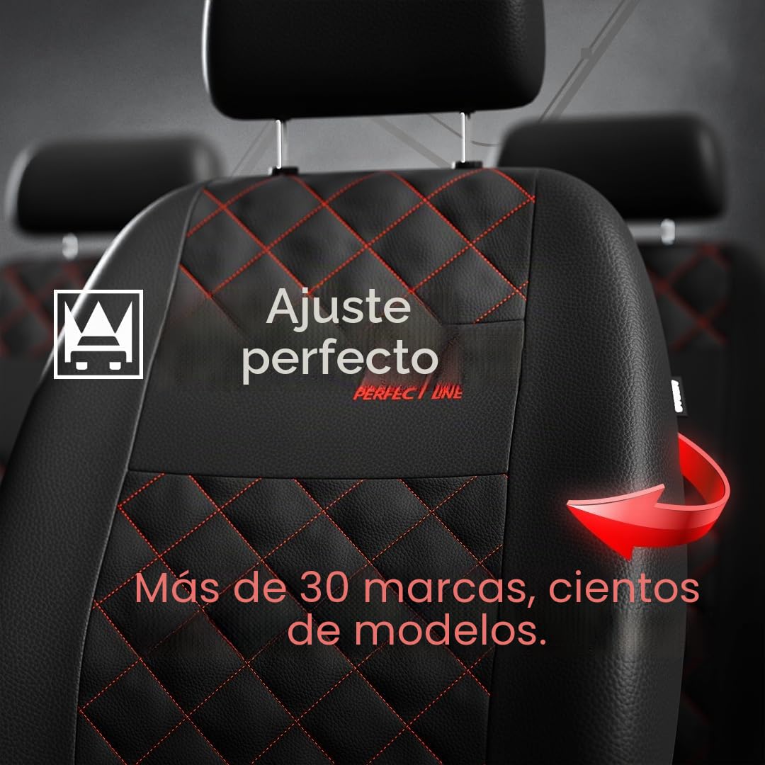MOTOS Fundas universales para Asientos de Coche para Ford Ranger Funda Asiento Coche Delantero con Sistema de Airbag Activo, Ajuste, Material de Tres Capas, Aspecto Elegante, Aplicación Versá