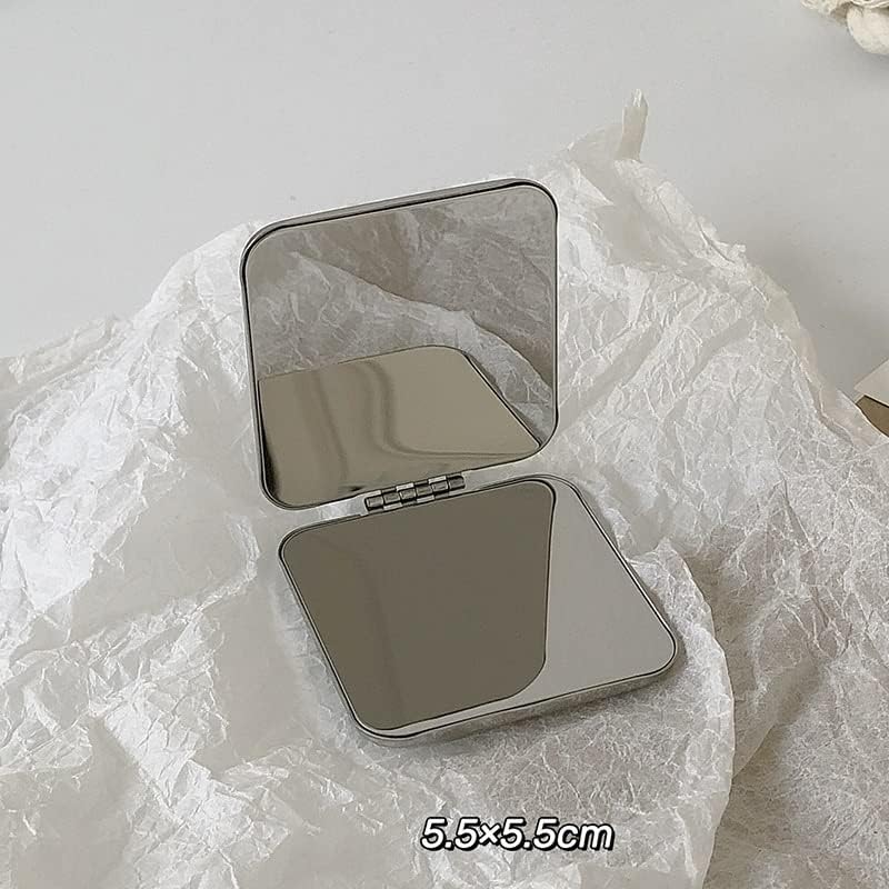 Handheld Double-Sided Small Ladies Carry Makeup Clamshell Portable Mini image 3