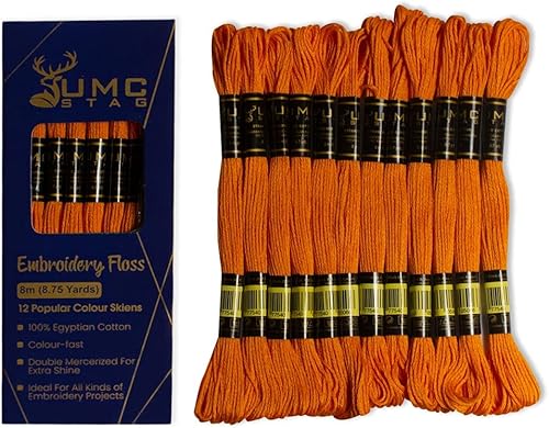 Miniatura 75 de Paquete de 12 hilos de bordado de alta calidad, madejas de 100% algodón egipcio de alta calidad, hilo de bordado de punto de cruz, algodón trenzado