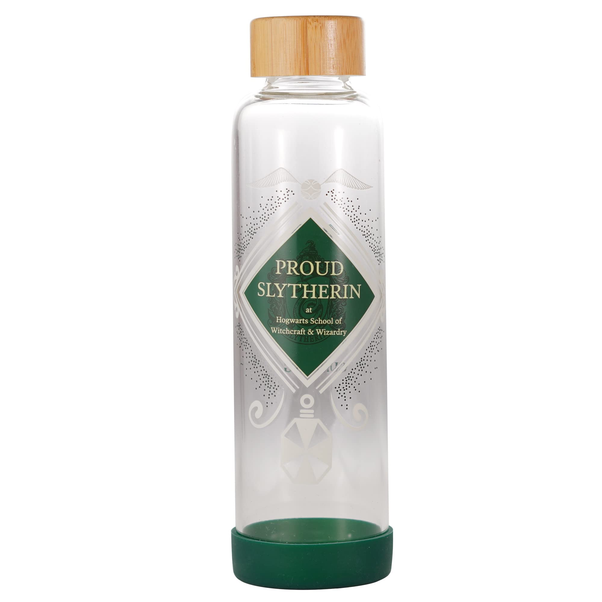 Harry Potter Water Bottle Glass (500Ml) (Proud Slytherin)