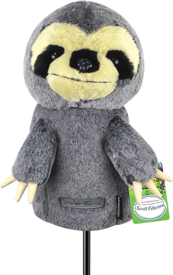 Scott Edward Golf Club Cover Fit Well for Driver or Fairway Wood Golf Club, Funny Cute Animal Design Soft Functional Golf Headcover Stylish Protection for Your Clubs for Men and Women