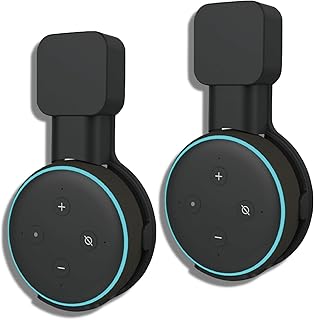 Sintron 2X Wall Mount Holder Black for Dᴏt 3, Smart Home Outlet Wall Mount Stand Hanger for Dot 3rd Generation Speaker Hol...
