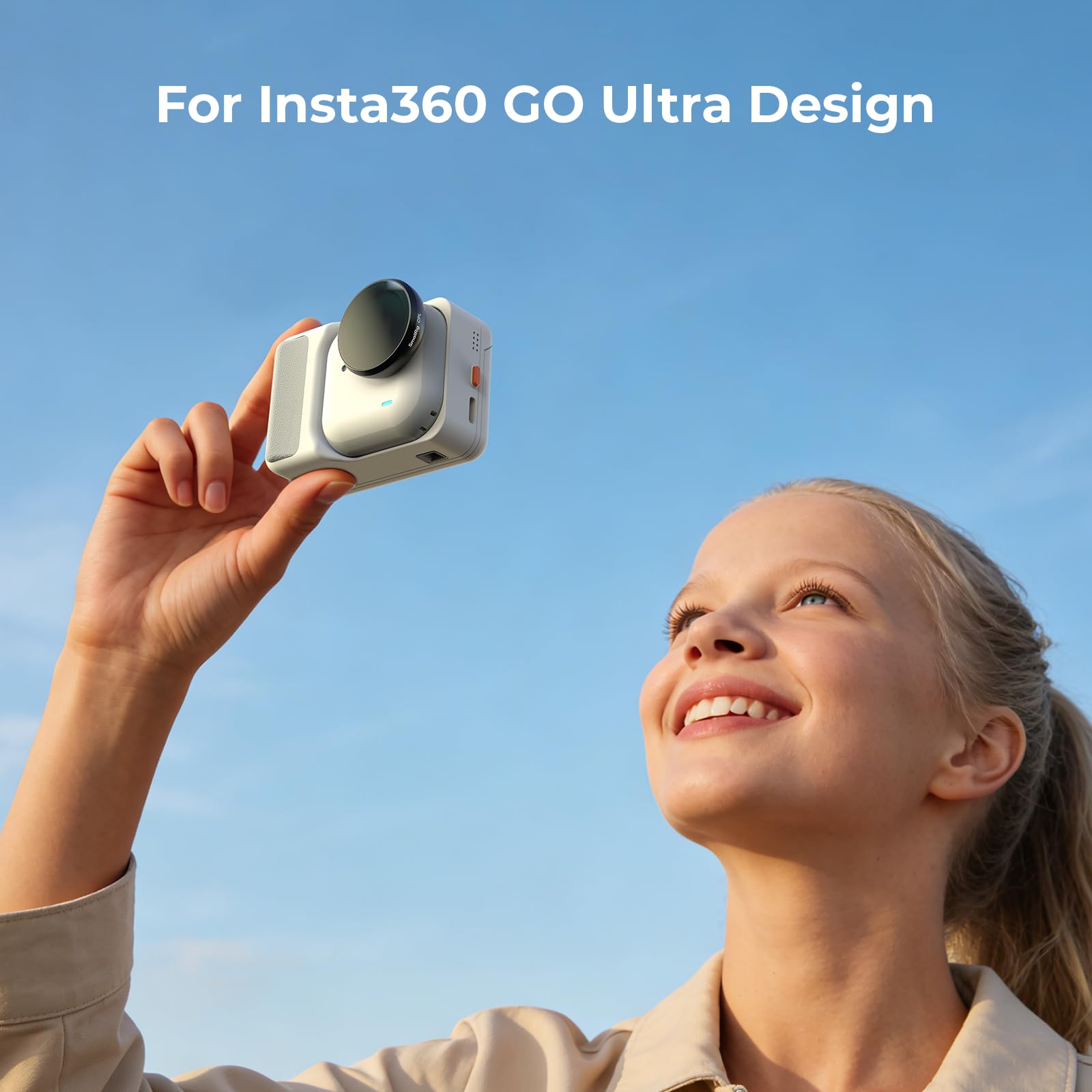 SMALLRIG GO Ultra Filter Kit for Insta360 GO Ultra, Snap-on Design, Includes ND8 Filter, CPL Filter, Silicone Lens Cover, and Cleaning Cloth - 5862