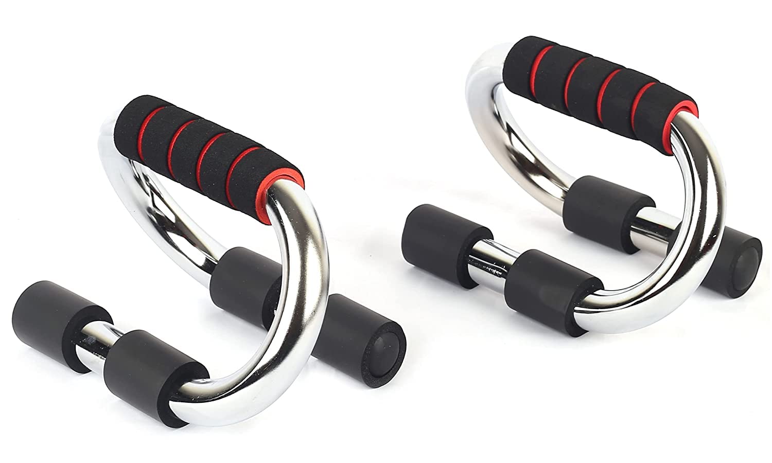 Push-up Bars - Strong Chrome Steel Push up Stands with Comfortable Foam Grip and Non-Slip Bars - Safe, Sturdy and Less Wrist Strain (multi color,pack of 2)-image-27