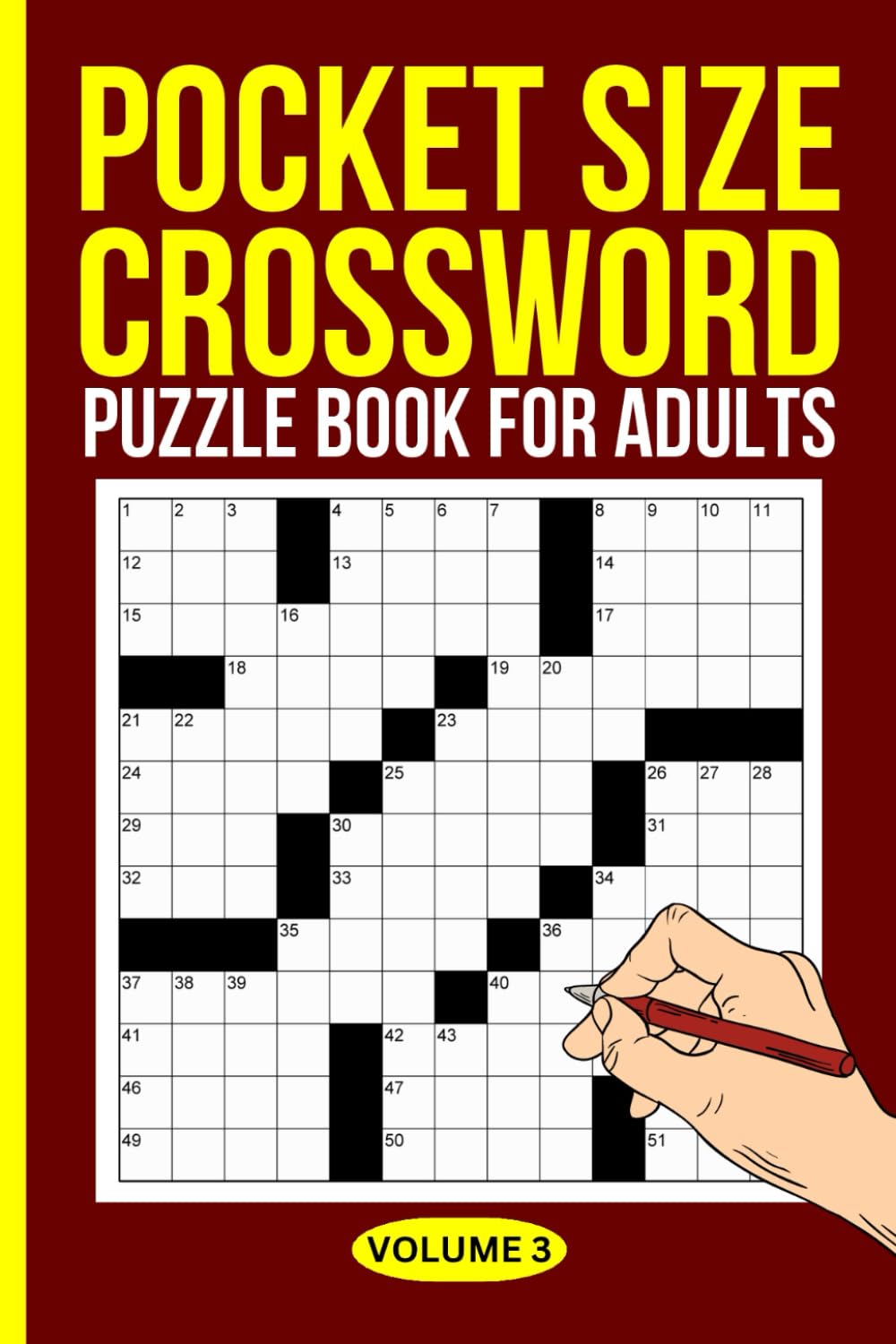 Mini Crossword Puzzle Book: Small Pocket Size for Adults: 50 Travel-Friendly Crosswords to Sharpen Your Mind Anytime, Anywhere