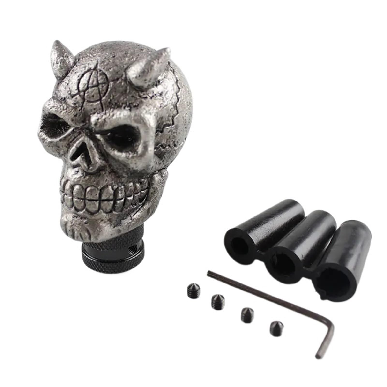Kjdsfgje A Car Gear Shift Knob Car Gear Shift Knob Handle Shifter Stick Skull Head Fit For Manual Transmission(A)