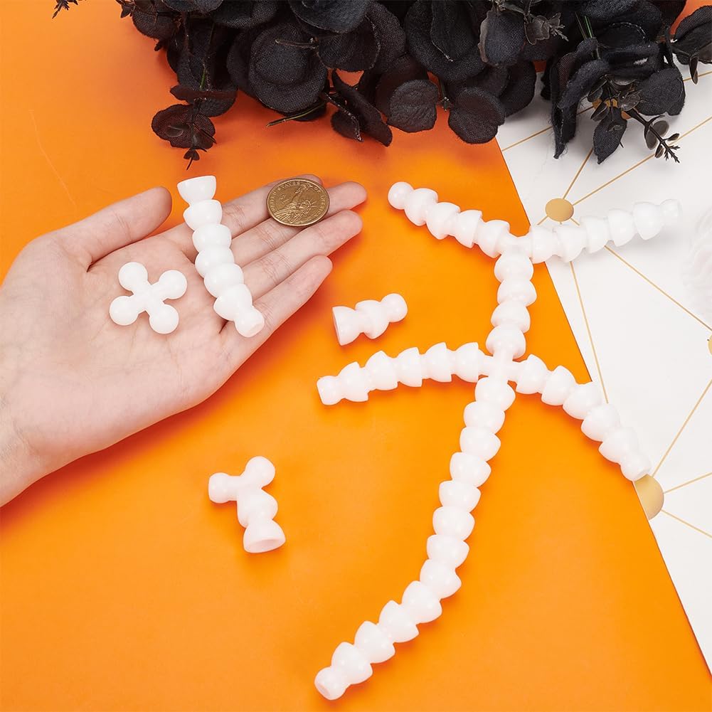 PH PandaHall Body Joint 16mm Movable Skeleton Armature with Y and X Chest Connectors Puppet Body Figure Frame Full Body Model Soft Making Limbs and Head Joints for Teddy Bear Making DIY Crafts